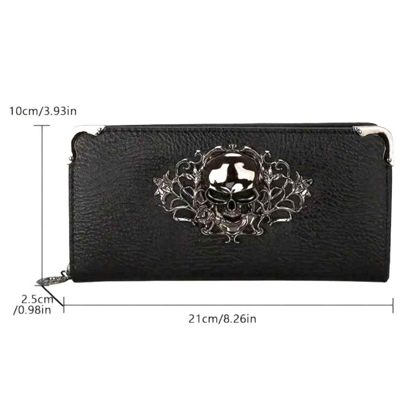 Skullgear Steampunk, Cartera Larga 20cm