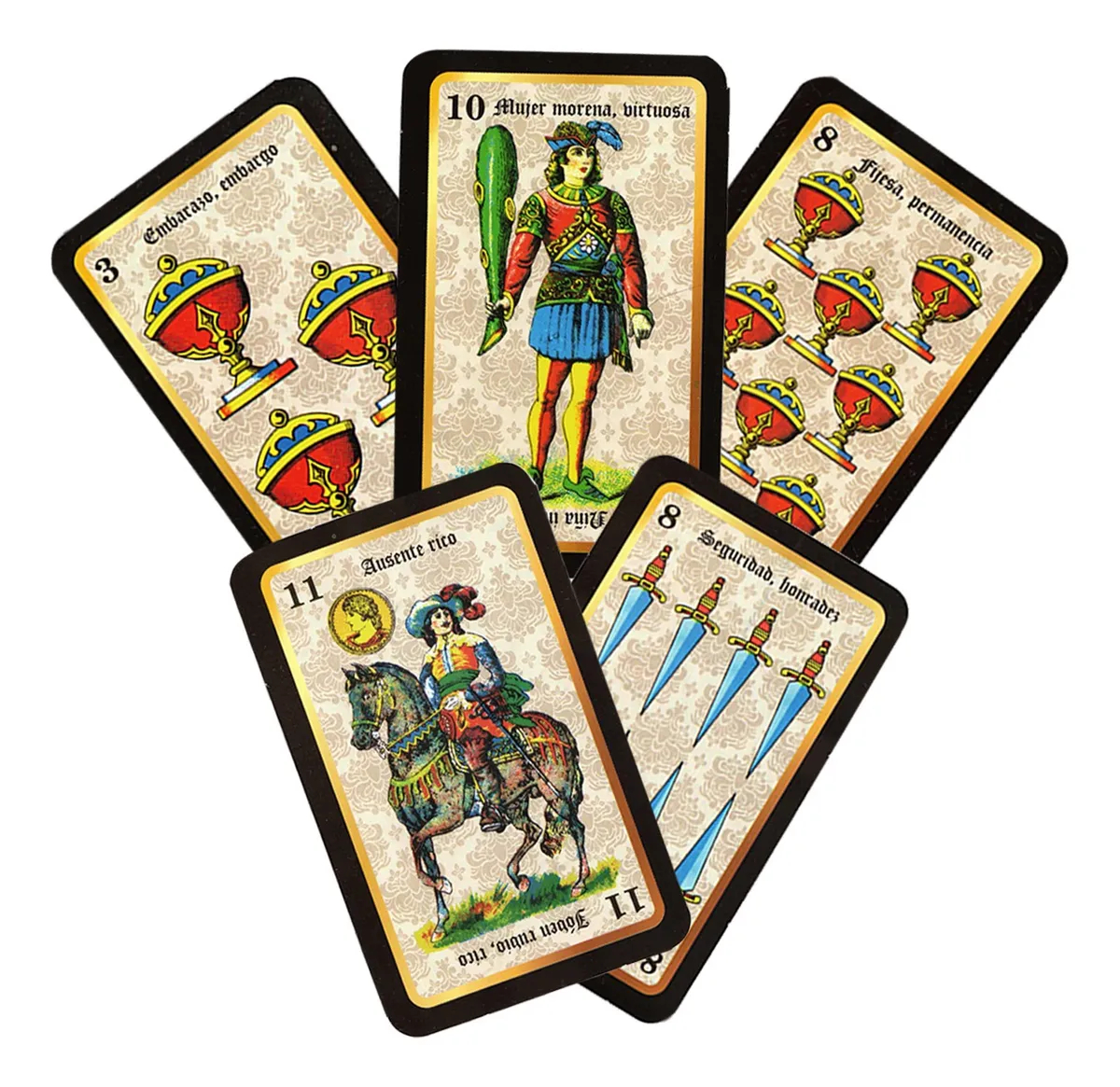 Baraja Gitana Española – Mazo de 48 Cartas de Cartomancia