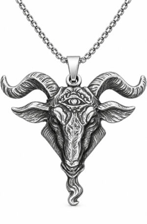Collar Talismán Ariano Vidente – Poder, Protección y Claridad | Acero Inox Premium