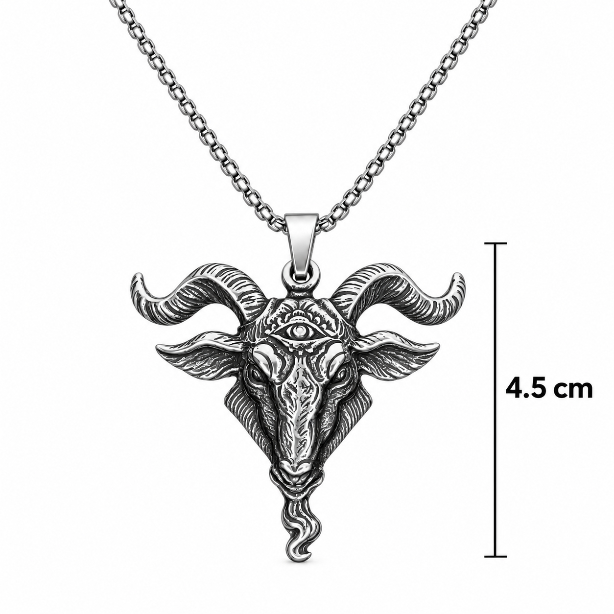 Collar Talismán Ariano Vidente – Poder, Protección y Claridad | Acero Inox Premium
