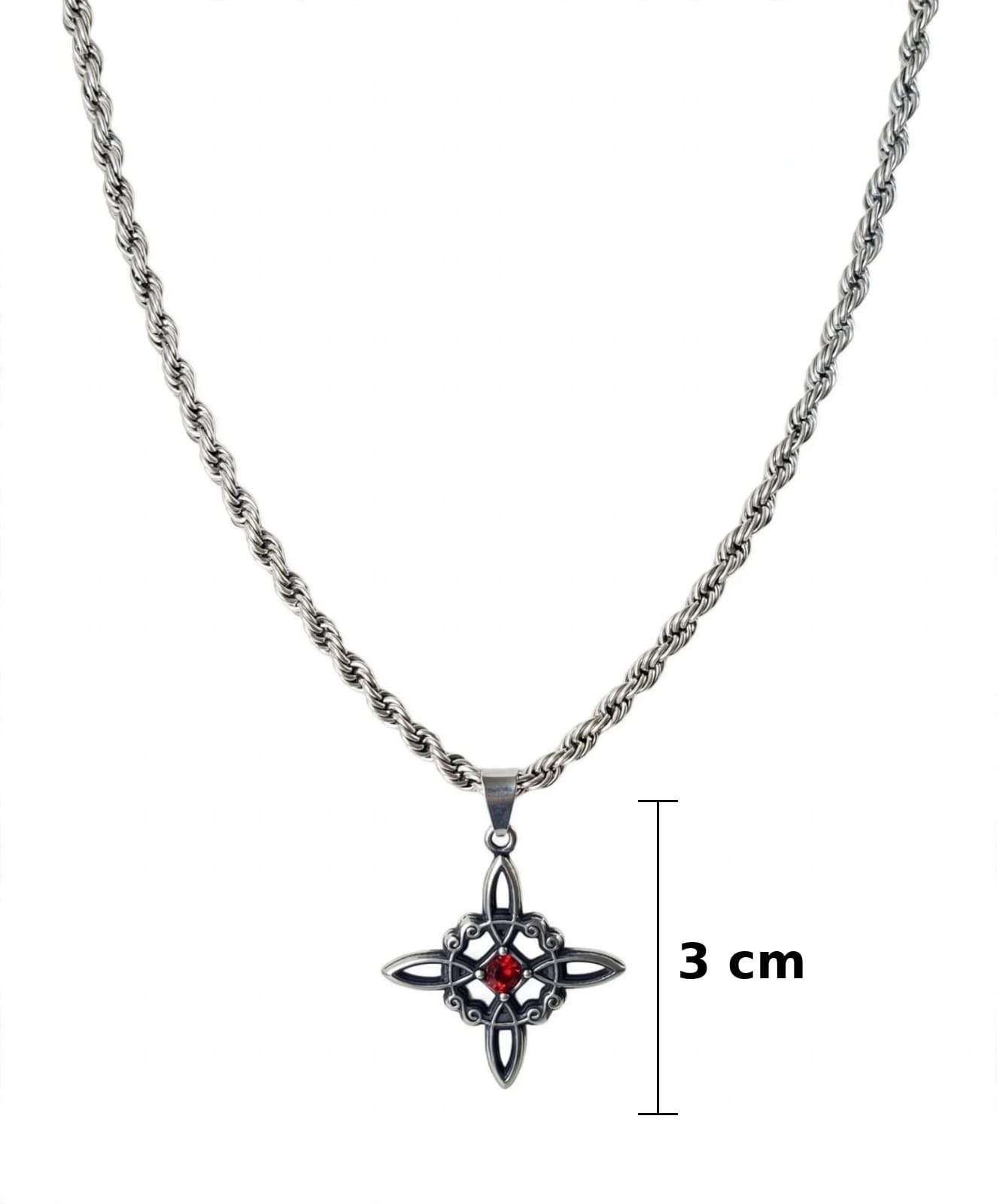 Collar Talismán Nudo de Bruja – Protección, Suerte y Poder Personal | Acero Inox Premium