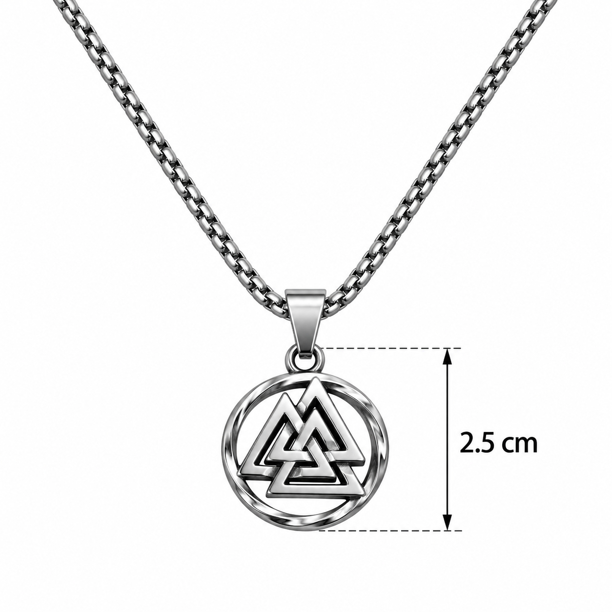 Collar Talismán Valknut de Odín – Protección, Valor y Victoria | Acero Inox Premium