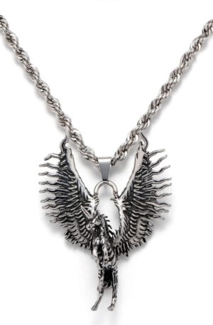 Collar Talismán Pegaso – Fortuna, Protección y Éxito | Acero Inox Premium