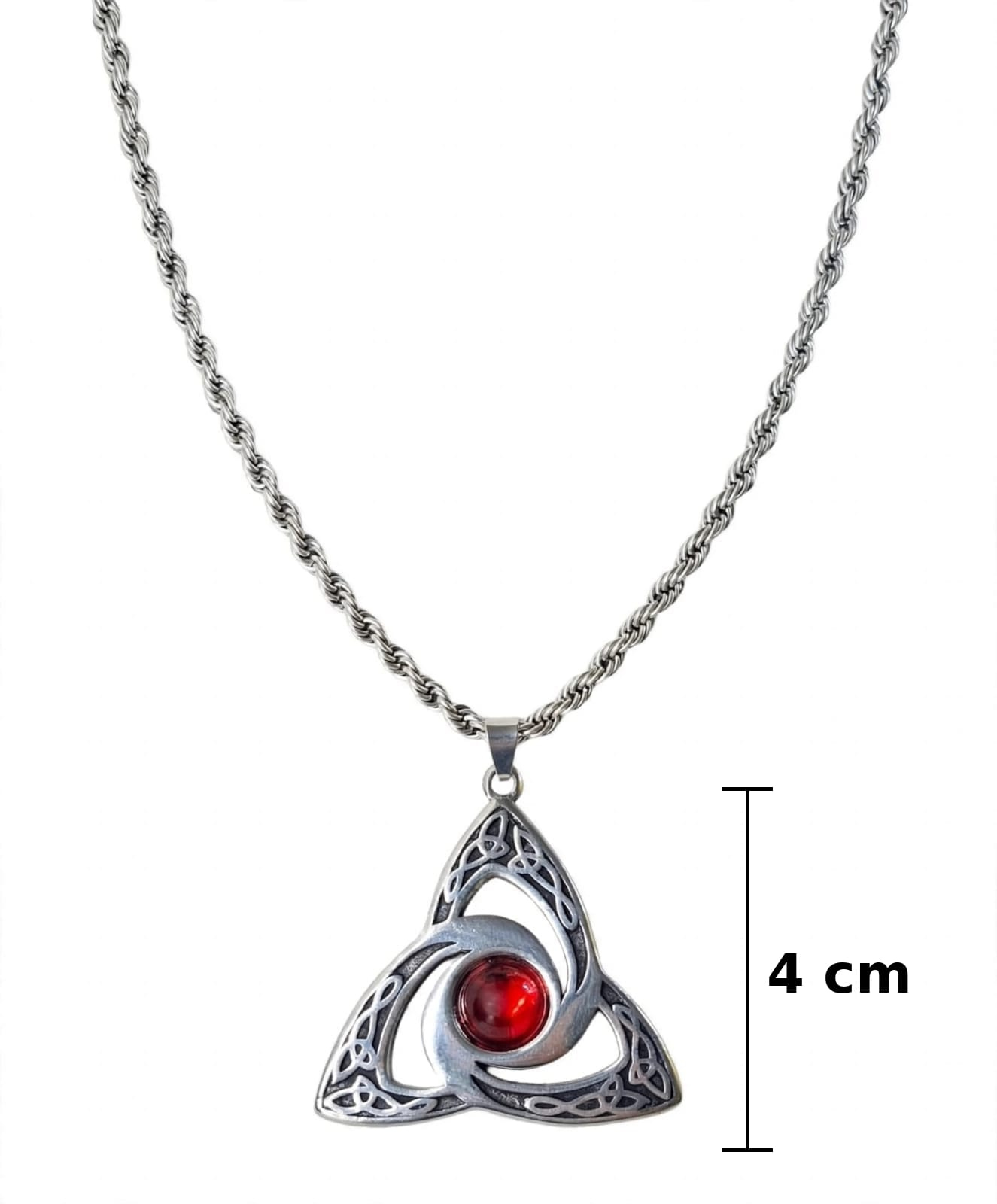 Collar Talismán Triqueta Celta – Protección, Fortuna y Equilibrio | Acero Inox Premium