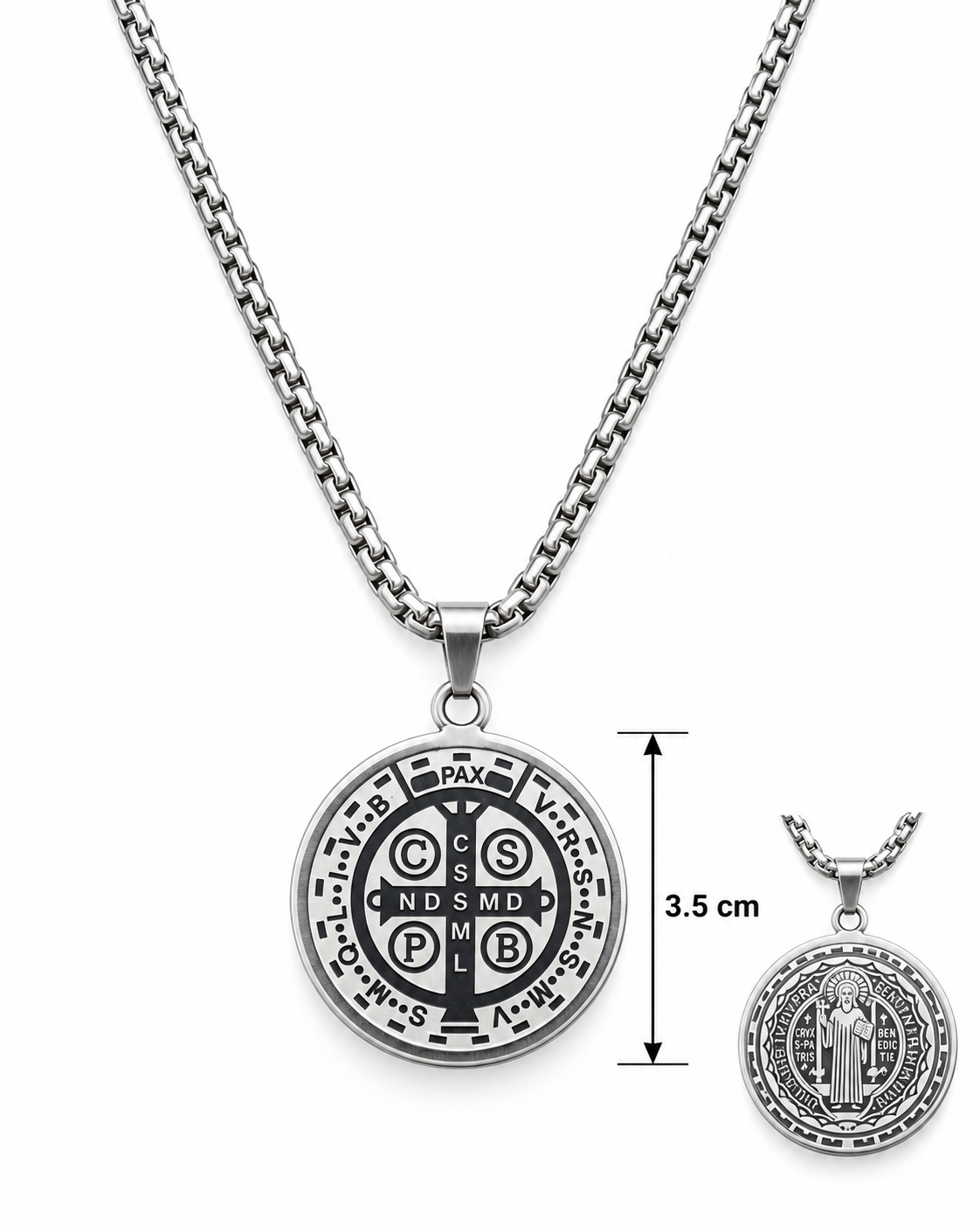 Talismán San Benito – Protección, Fortaleza y Resguardo | Acero Inoxidable